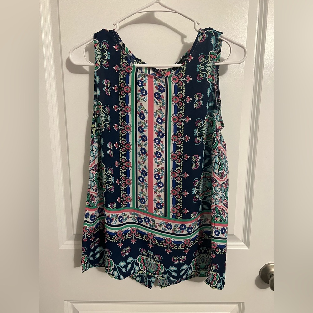 Floral Anne Carson Sleeveless Top